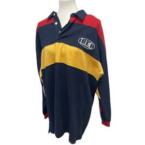 Vintage 1990s NWT Ringo Sport Large 1/4 Button Collared Long Sleeve Rugby Shirt